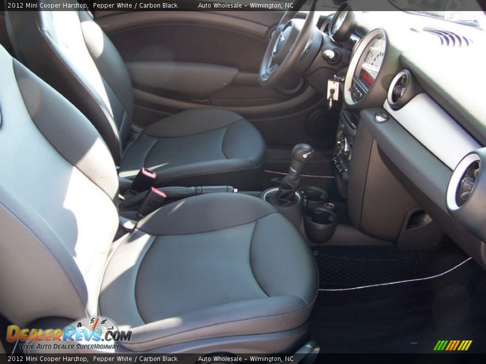 2012 Mini Cooper Hardtop Pepper White / Carbon Black Photo #13