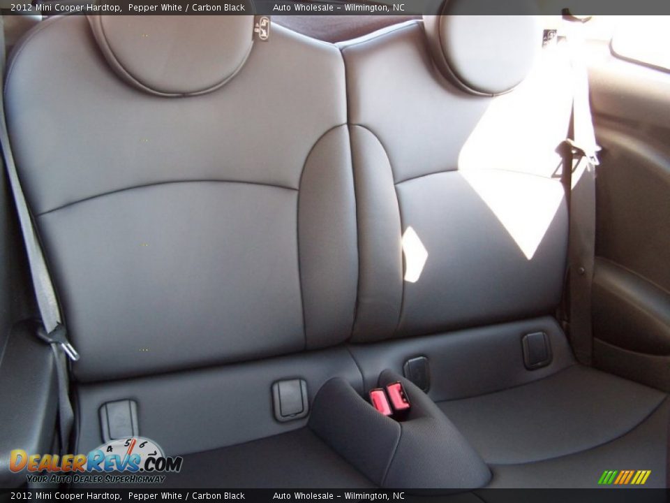 2012 Mini Cooper Hardtop Pepper White / Carbon Black Photo #14