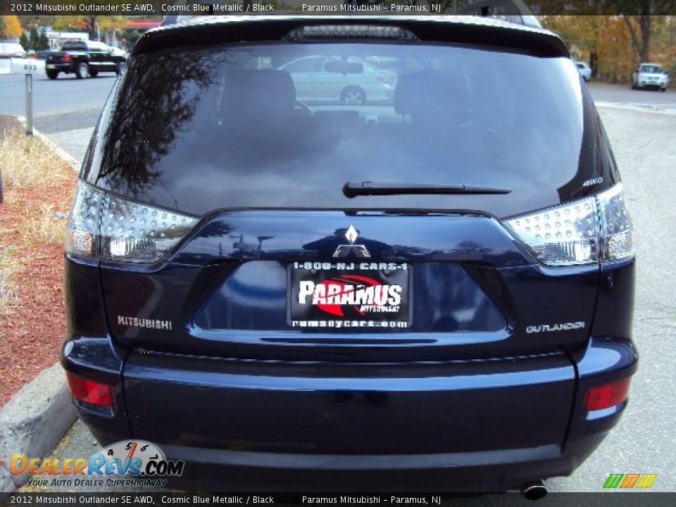 2012 Mitsubishi Outlander SE AWD Cosmic Blue Metallic / Black Photo #6
