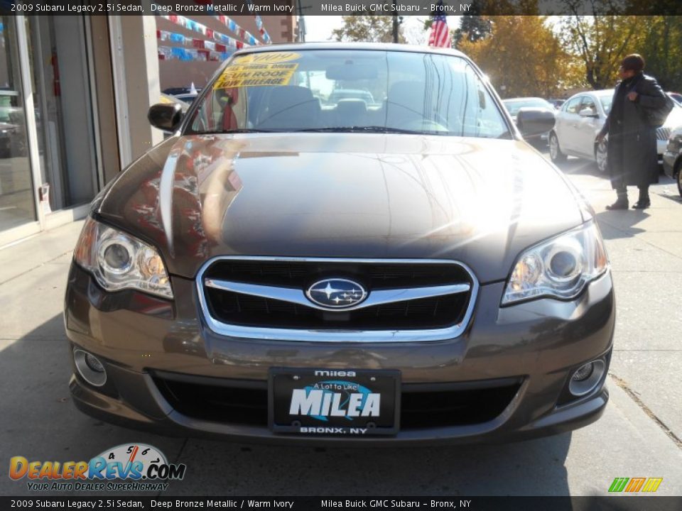 2009 Subaru Legacy 2.5i Sedan Deep Bronze Metallic / Warm Ivory Photo #2