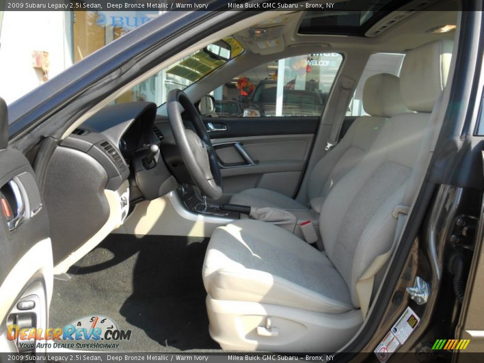 2009 Subaru Legacy 2.5i Sedan Deep Bronze Metallic / Warm Ivory Photo #14