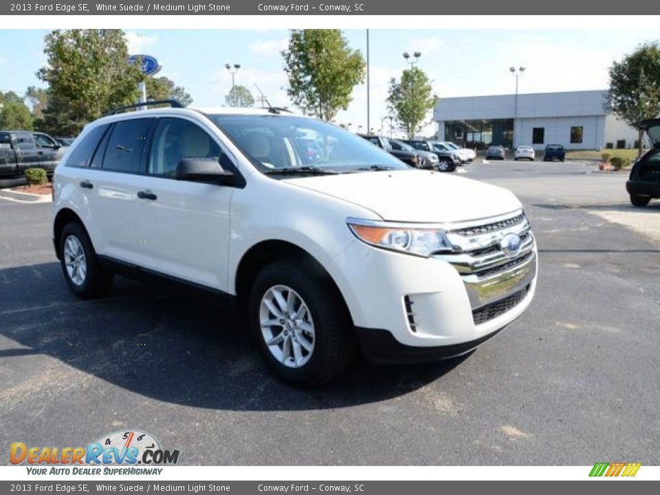 2013 Ford Edge SE White Suede / Medium Light Stone Photo #3
