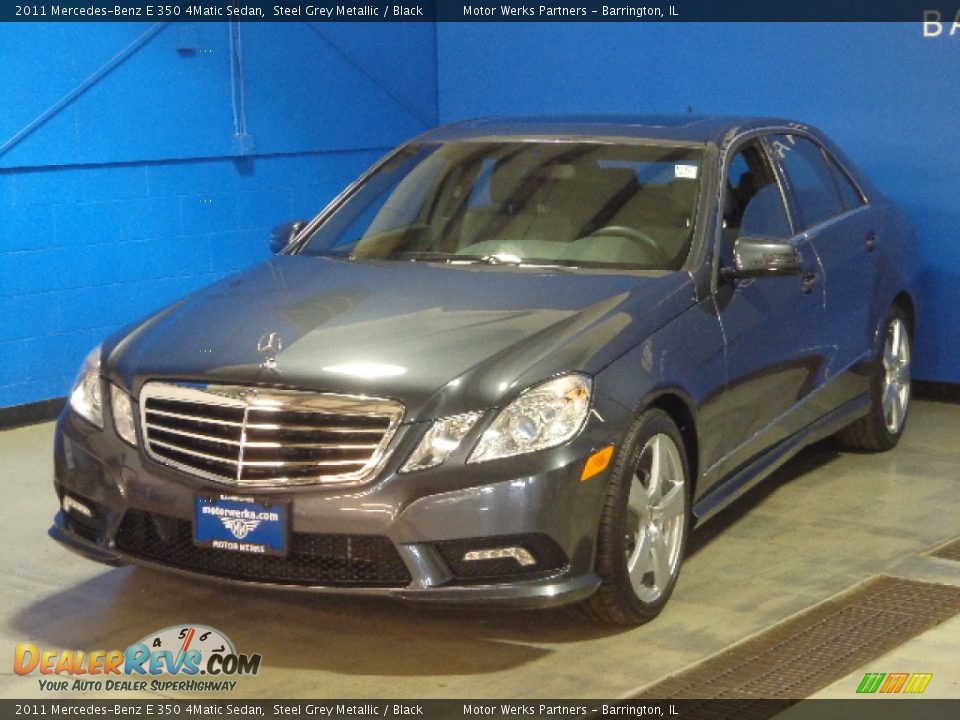 2011 Mercedes-Benz E 350 4Matic Sedan Steel Grey Metallic / Black Photo #3