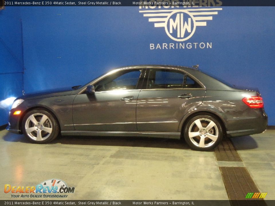 2011 Mercedes-Benz E 350 4Matic Sedan Steel Grey Metallic / Black Photo #4