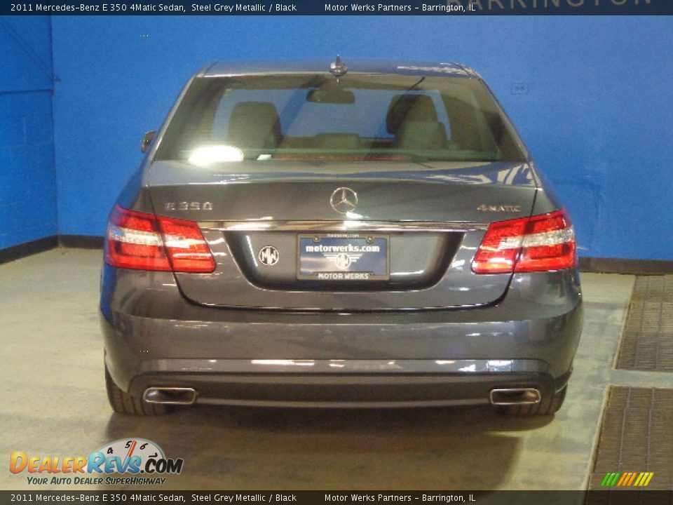 2011 Mercedes-Benz E 350 4Matic Sedan Steel Grey Metallic / Black Photo #6