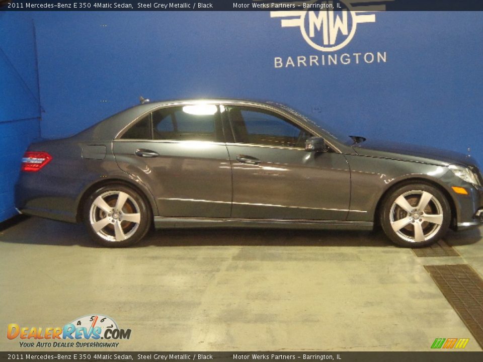 2011 Mercedes-Benz E 350 4Matic Sedan Steel Grey Metallic / Black Photo #8