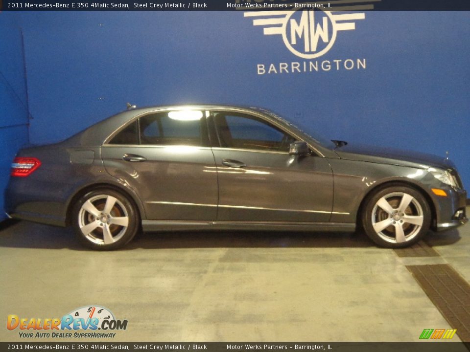 2011 Mercedes-Benz E 350 4Matic Sedan Steel Grey Metallic / Black Photo #9