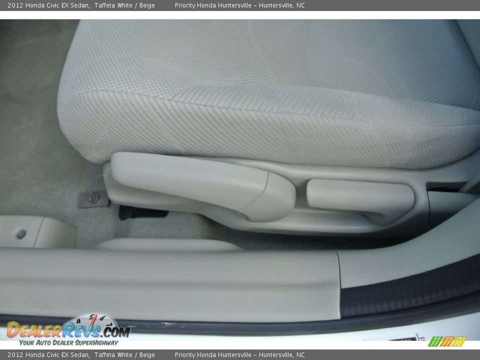 2012 Honda Civic EX Sedan Taffeta White / Beige Photo #9