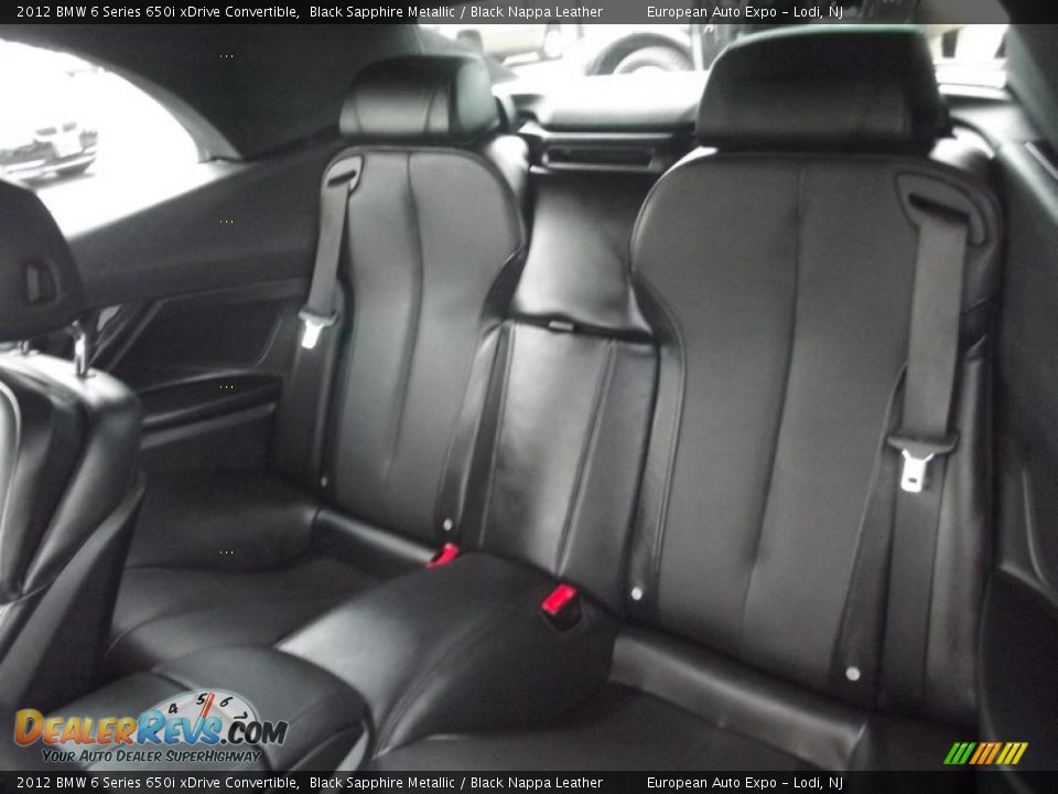 Rear Seat of 2012 BMW 6 Series 650i xDrive Convertible Photo #10