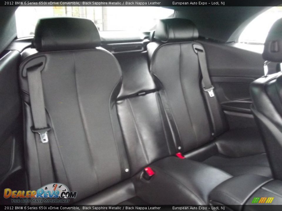Rear Seat of 2012 BMW 6 Series 650i xDrive Convertible Photo #13