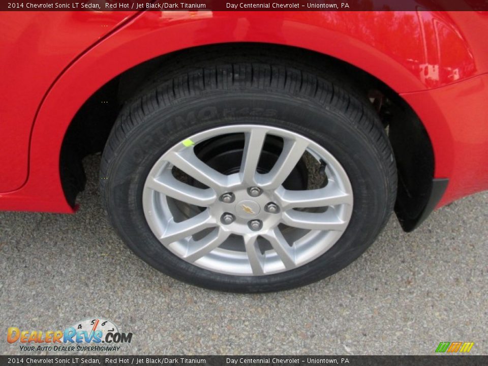 2014 Chevrolet Sonic LT Sedan Red Hot / Jet Black/Dark Titanium Photo #3