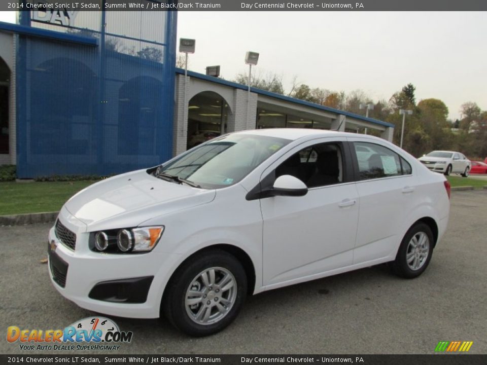 2014 Chevrolet Sonic LT Sedan Summit White / Jet Black/Dark Titanium Photo #1