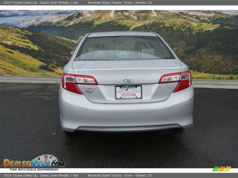 2014 Toyota Camry LE Classic Silver Metallic / Ash Photo #4