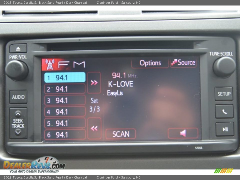 2013 Toyota Corolla S Black Sand Pearl / Dark Charcoal Photo #28