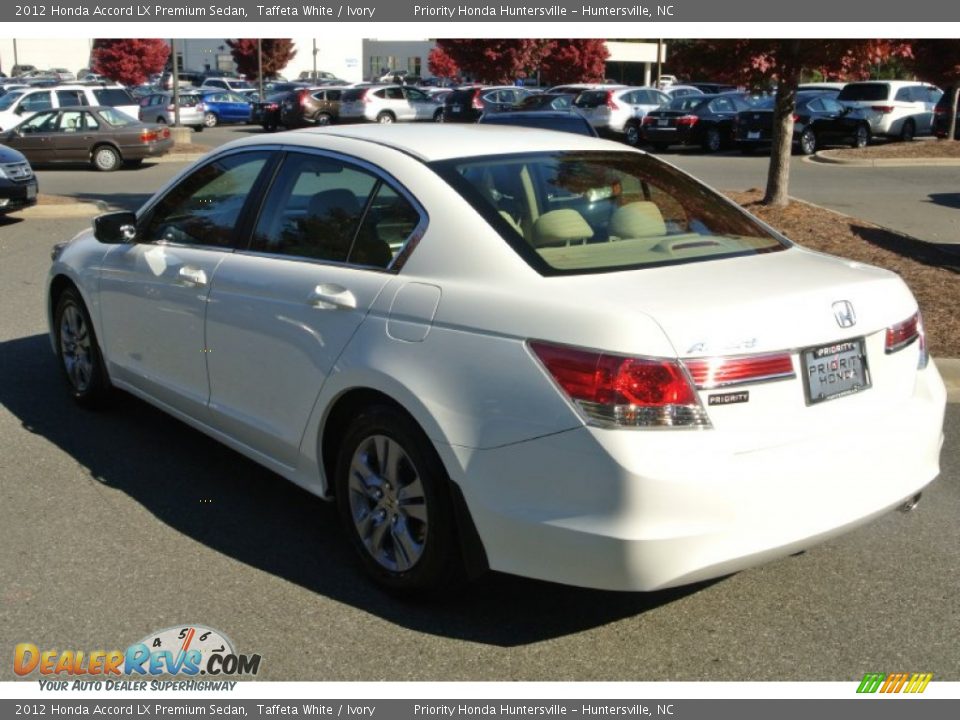 2012 Honda Accord LX Premium Sedan Taffeta White / Ivory Photo #4