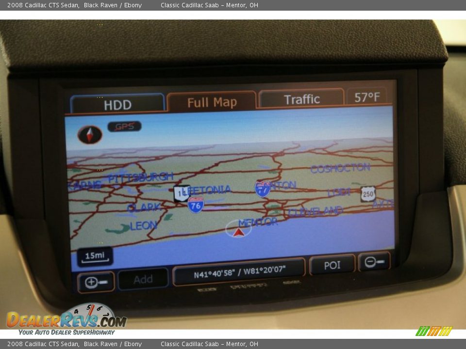 2008 Cadillac CTS Sedan Black Raven / Ebony Photo #16