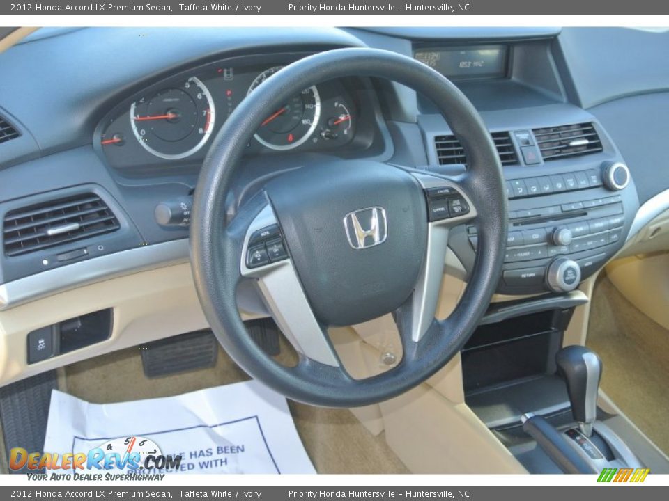 2012 Honda Accord LX Premium Sedan Taffeta White / Ivory Photo #24