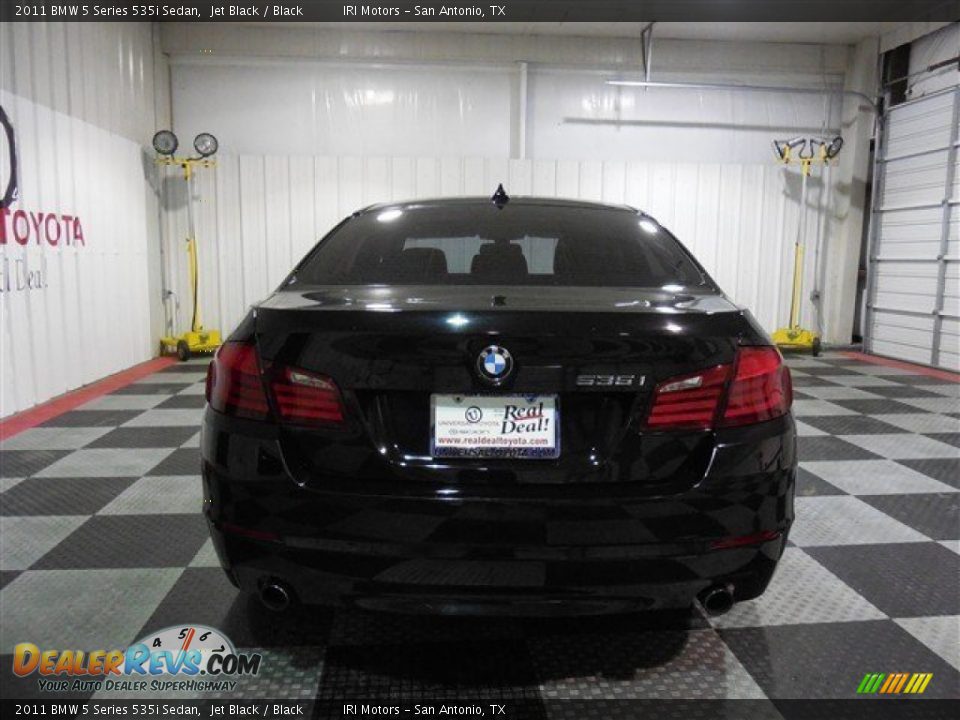 2011 BMW 5 Series 535i Sedan Jet Black / Black Photo #6