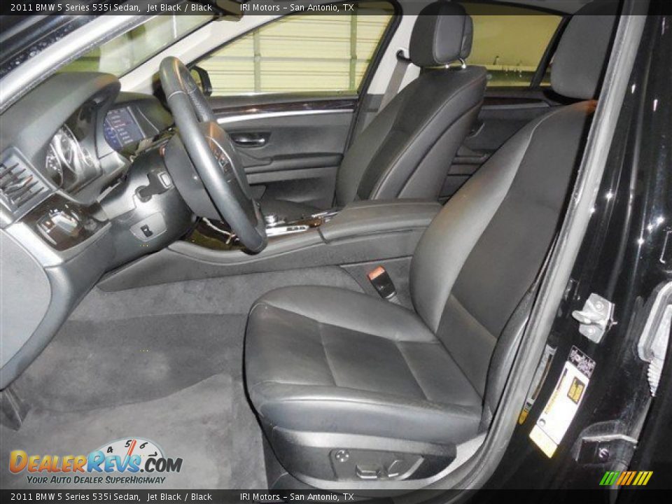 2011 BMW 5 Series 535i Sedan Jet Black / Black Photo #11