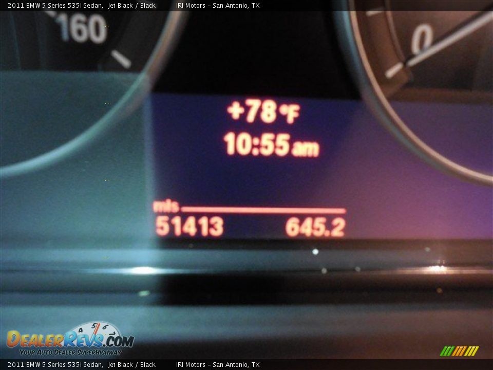 2011 BMW 5 Series 535i Sedan Jet Black / Black Photo #12