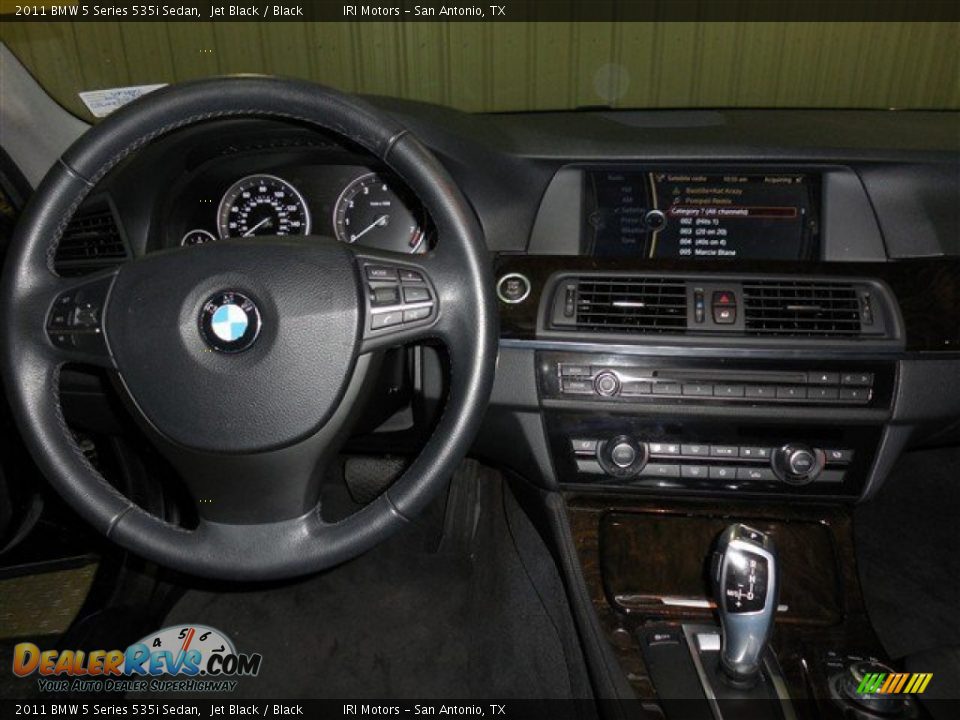 2011 BMW 5 Series 535i Sedan Jet Black / Black Photo #13