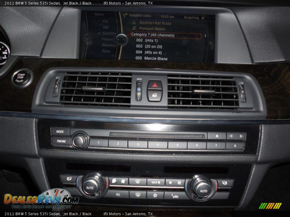 2011 BMW 5 Series 535i Sedan Jet Black / Black Photo #14