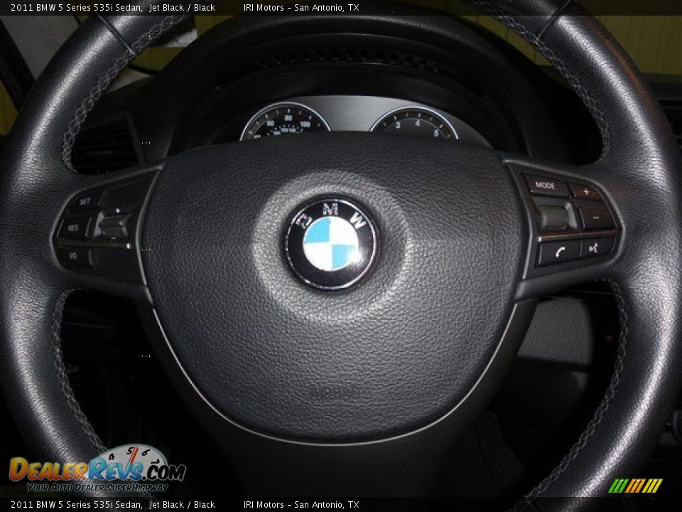 2011 BMW 5 Series 535i Sedan Jet Black / Black Photo #16