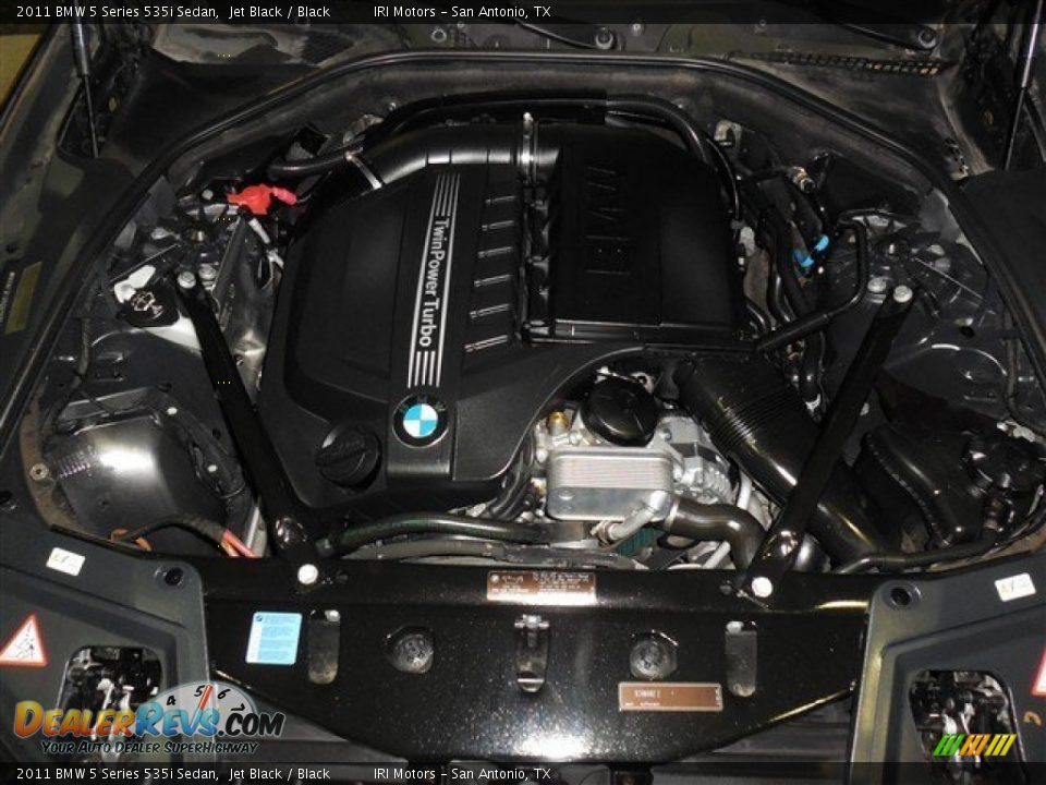 2011 BMW 5 Series 535i Sedan Jet Black / Black Photo #22