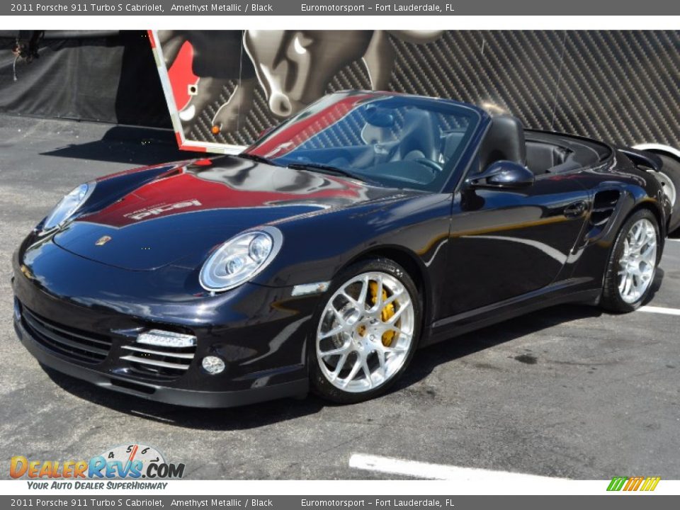 Front 3/4 View of 2011 Porsche 911 Turbo S Cabriolet Photo #1