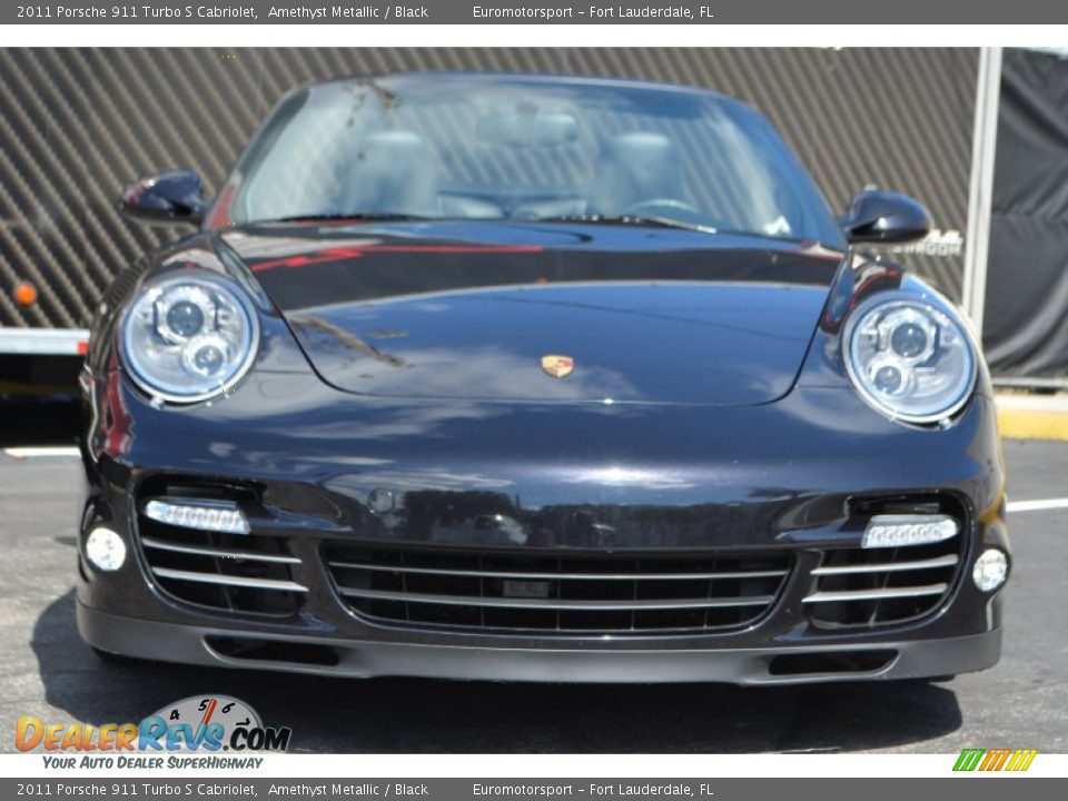 2011 Porsche 911 Turbo S Cabriolet Amethyst Metallic / Black Photo #2