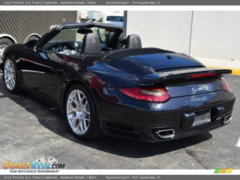 2011 Porsche 911 Turbo S Cabriolet Amethyst Metallic / Black Photo #4