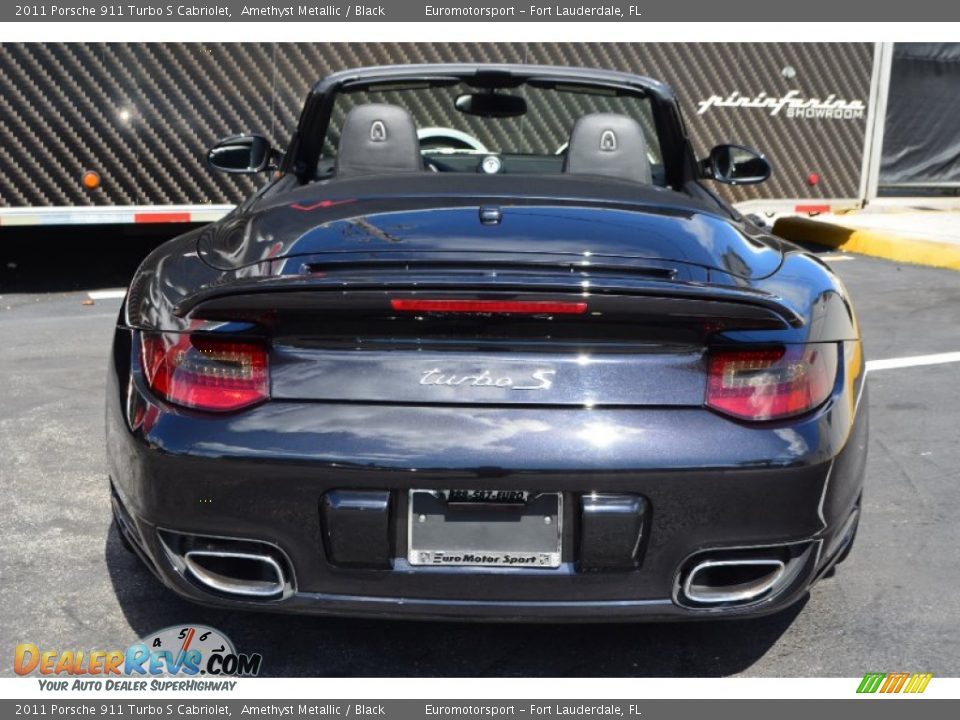 2011 Porsche 911 Turbo S Cabriolet Amethyst Metallic / Black Photo #5
