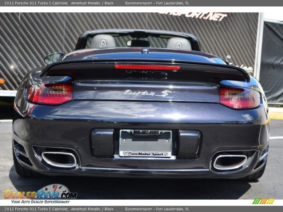 2011 Porsche 911 Turbo S Cabriolet Amethyst Metallic / Black Photo #9