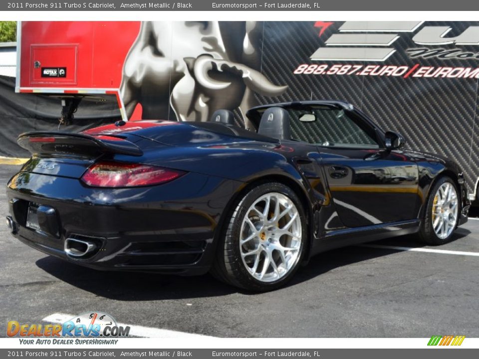 2011 Porsche 911 Turbo S Cabriolet Amethyst Metallic / Black Photo #10