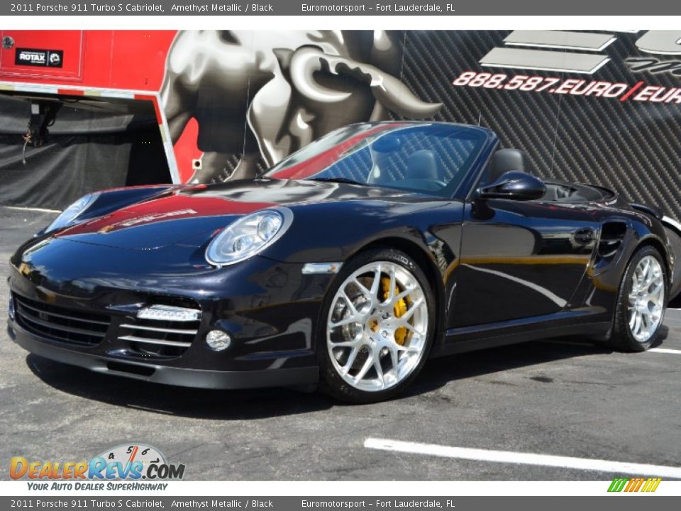 2011 Porsche 911 Turbo S Cabriolet Amethyst Metallic / Black Photo #11
