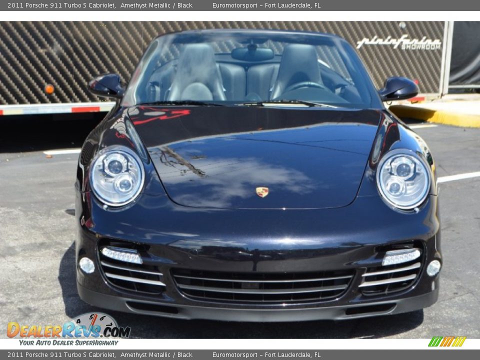 2011 Porsche 911 Turbo S Cabriolet Amethyst Metallic / Black Photo #12