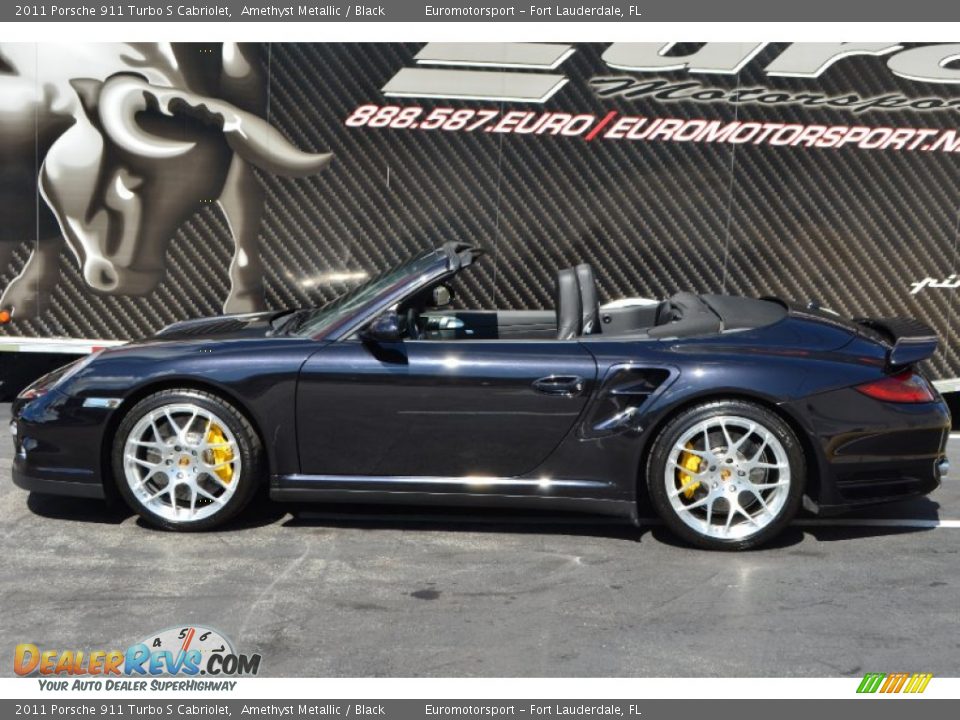 2011 Porsche 911 Turbo S Cabriolet Amethyst Metallic / Black Photo #14