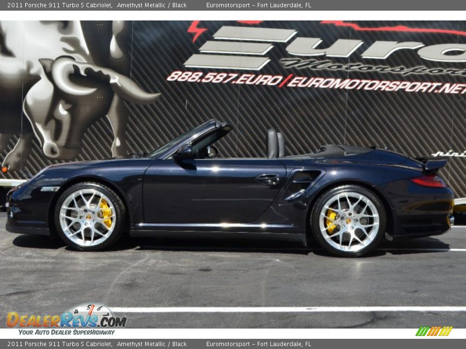 2011 Porsche 911 Turbo S Cabriolet Amethyst Metallic / Black Photo #15