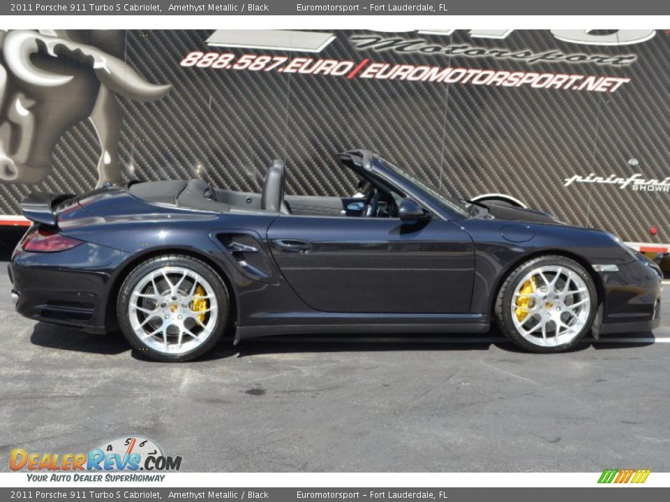 2011 Porsche 911 Turbo S Cabriolet Amethyst Metallic / Black Photo #16