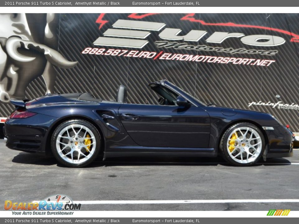 2011 Porsche 911 Turbo S Cabriolet Amethyst Metallic / Black Photo #17