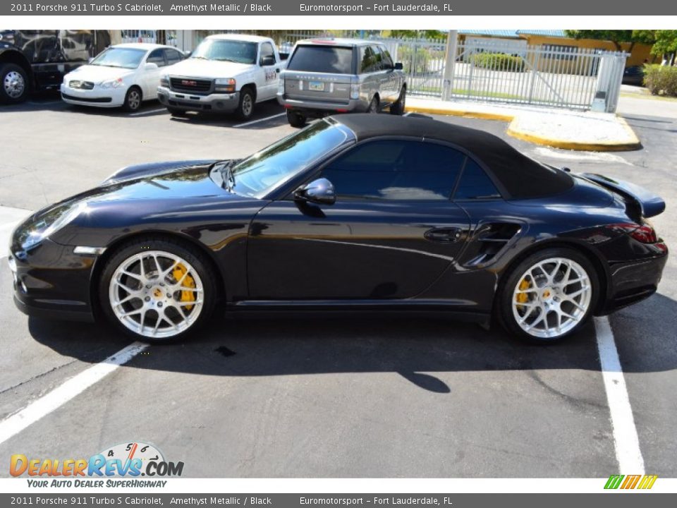 2011 Porsche 911 Turbo S Cabriolet Amethyst Metallic / Black Photo #18