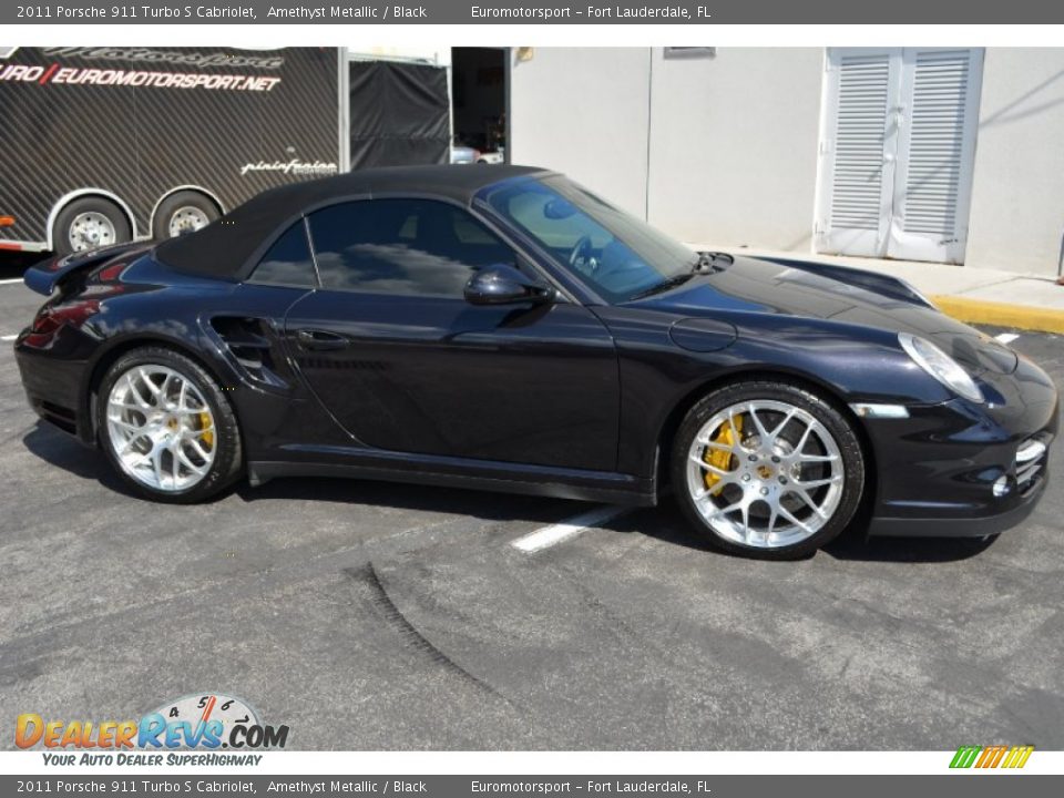2011 Porsche 911 Turbo S Cabriolet Amethyst Metallic / Black Photo #19
