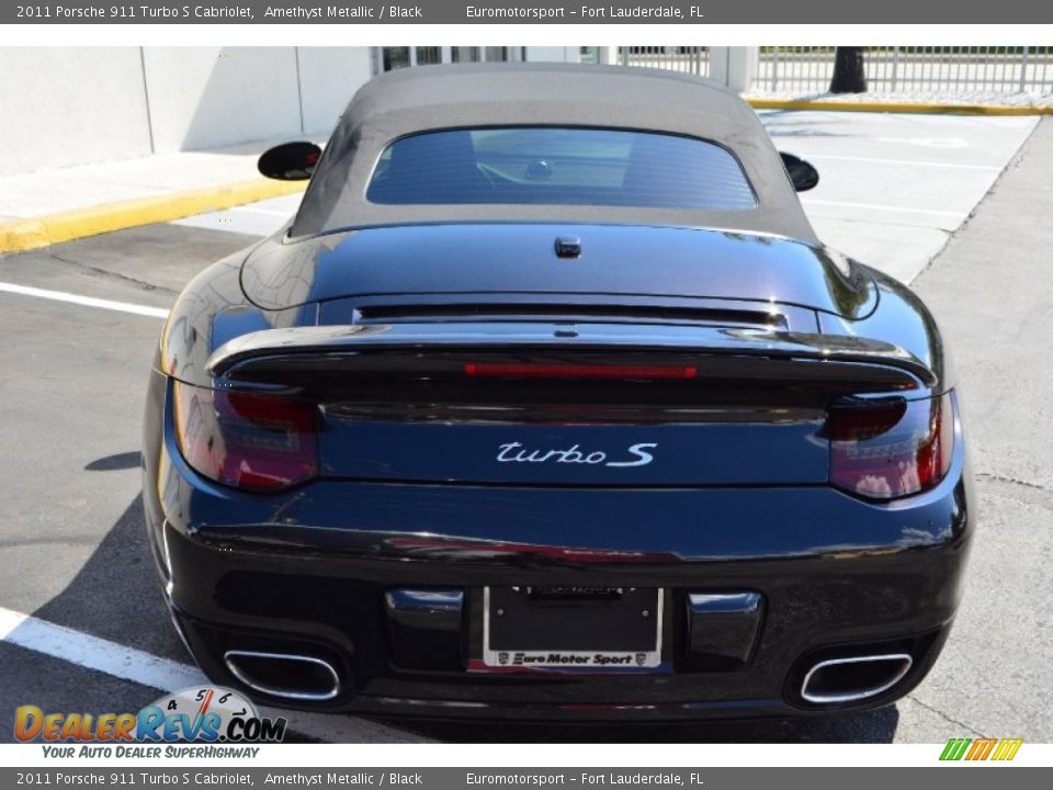 2011 Porsche 911 Turbo S Cabriolet Amethyst Metallic / Black Photo #20