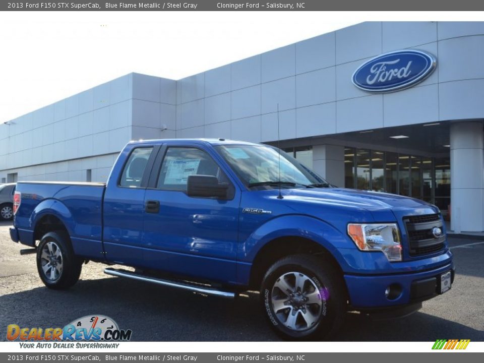 2013 Ford F150 STX SuperCab Blue Flame Metallic / Steel Gray Photo #1
