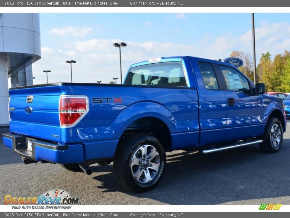 2013 Ford F150 STX SuperCab Blue Flame Metallic / Steel Gray Photo #3