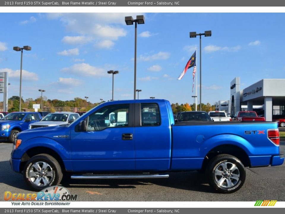 2013 Ford F150 STX SuperCab Blue Flame Metallic / Steel Gray Photo #5