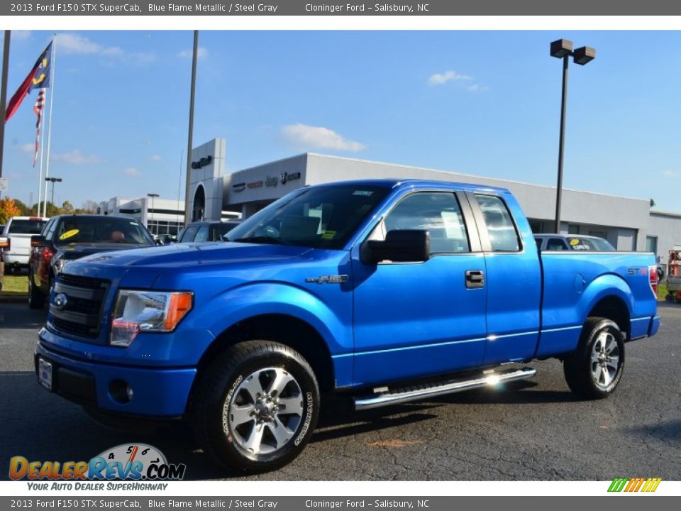 2013 Ford F150 STX SuperCab Blue Flame Metallic / Steel Gray Photo #6
