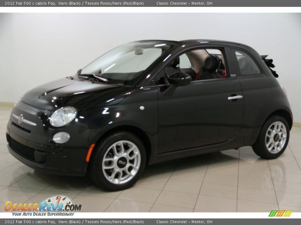 Nero (Black) 2012 Fiat 500 c cabrio Pop Photo #3