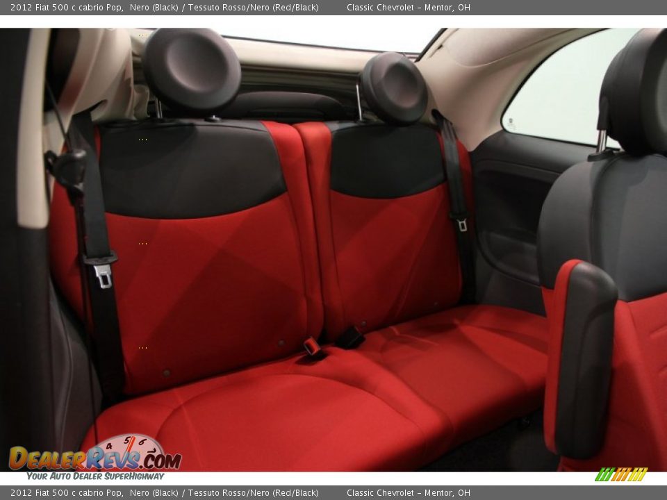 Rear Seat of 2012 Fiat 500 c cabrio Pop Photo #12