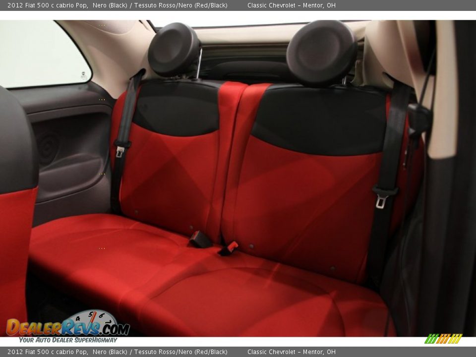 Rear Seat of 2012 Fiat 500 c cabrio Pop Photo #13